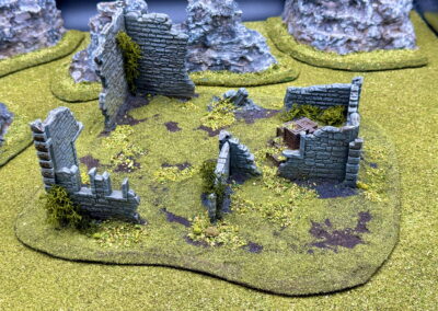 handcrafted tabletop terrain ruins