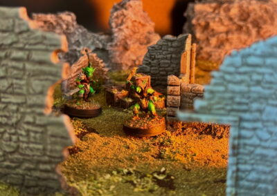 handcrafted tabletop terrain ruins
