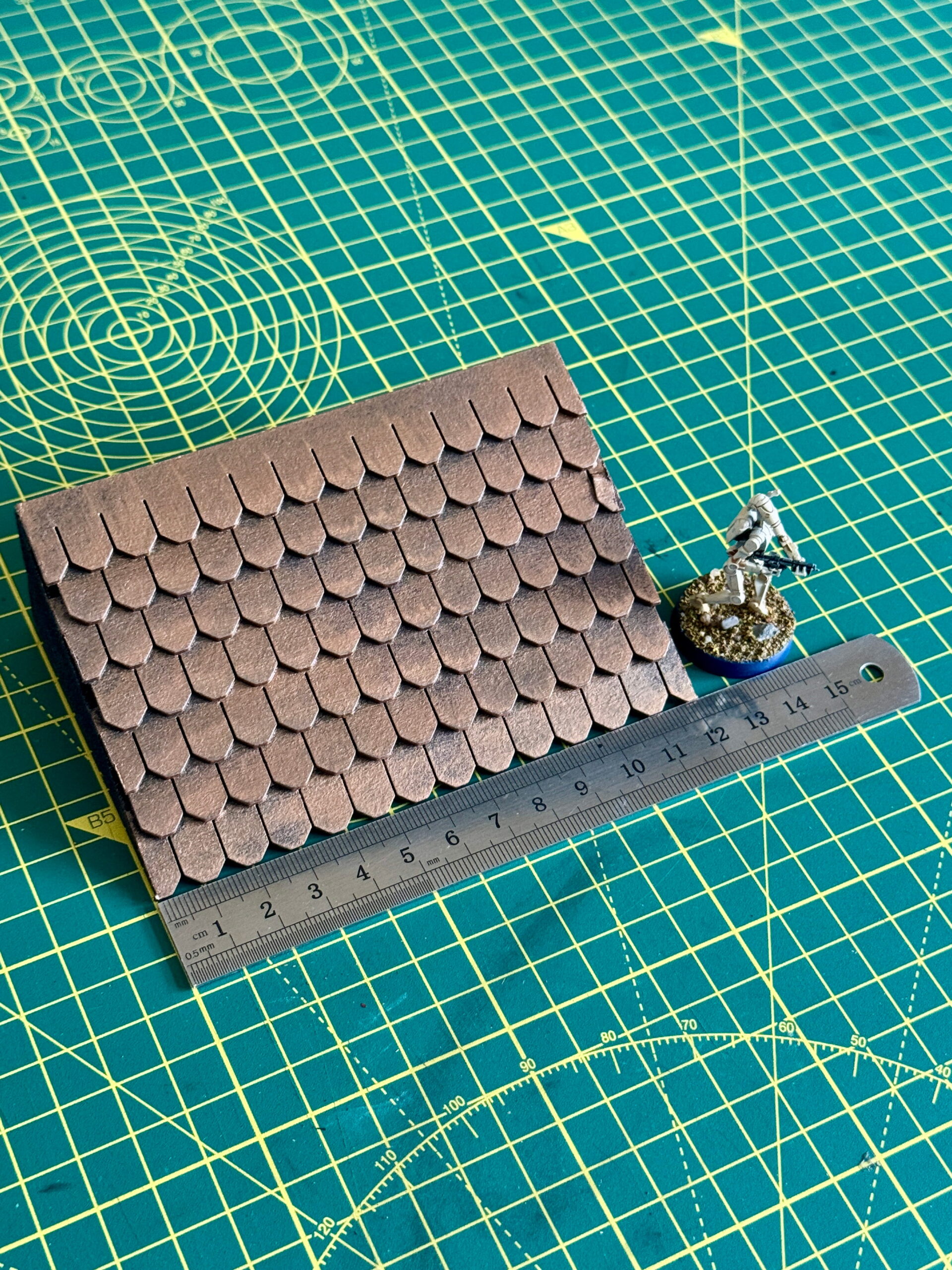 Chamfered Roof Shingles Laser Cut