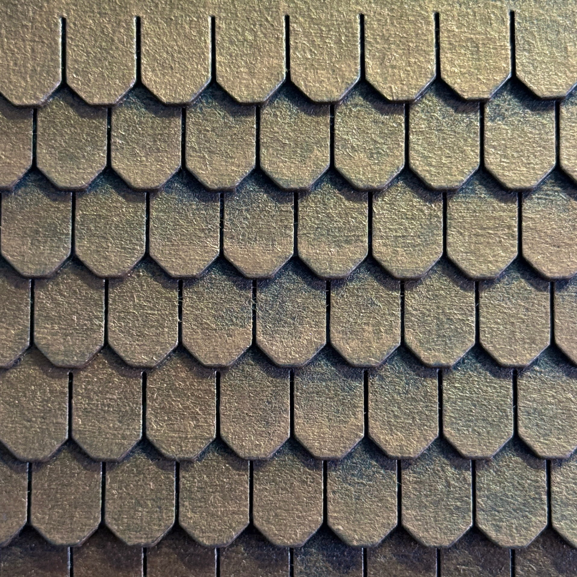 Chamfered Shingles Laser Cut